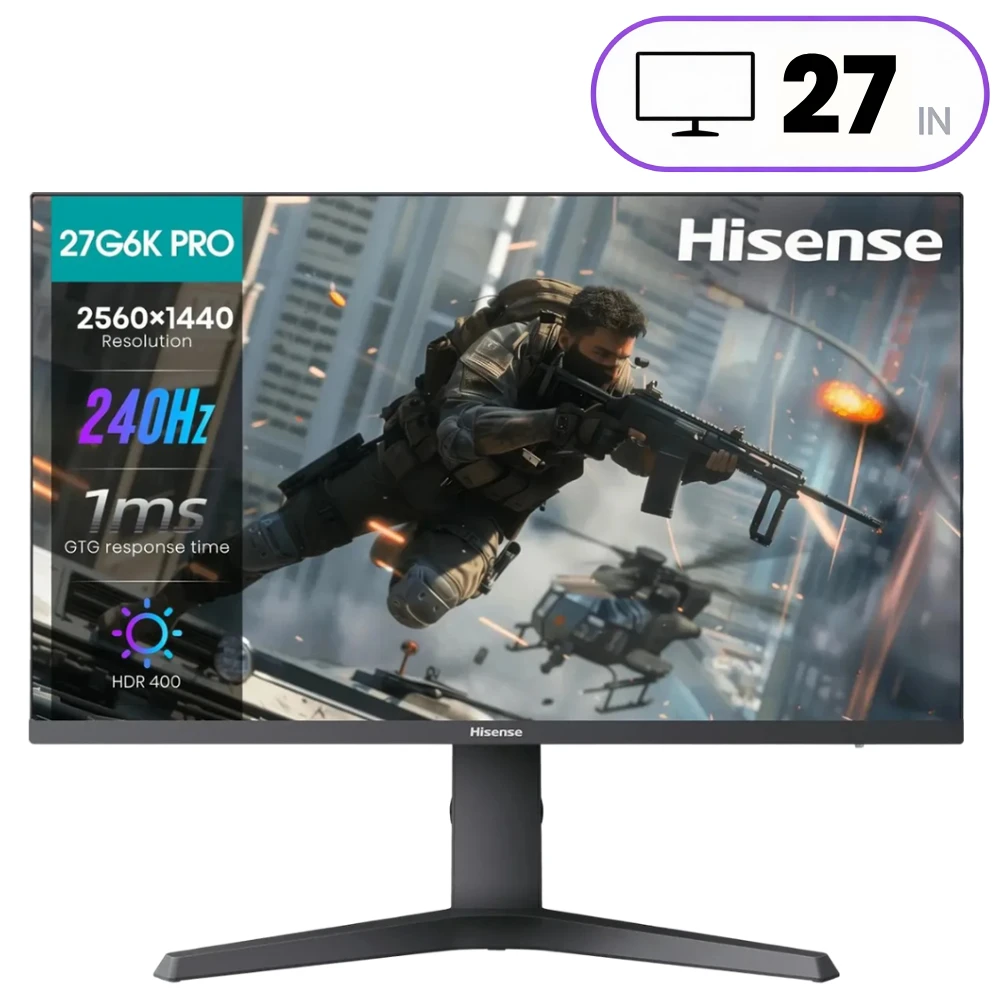 شاشة مونتير هايسنس حجم 27 دقة 2 كي بمعدل 240 هرتز -27G6KPRO 