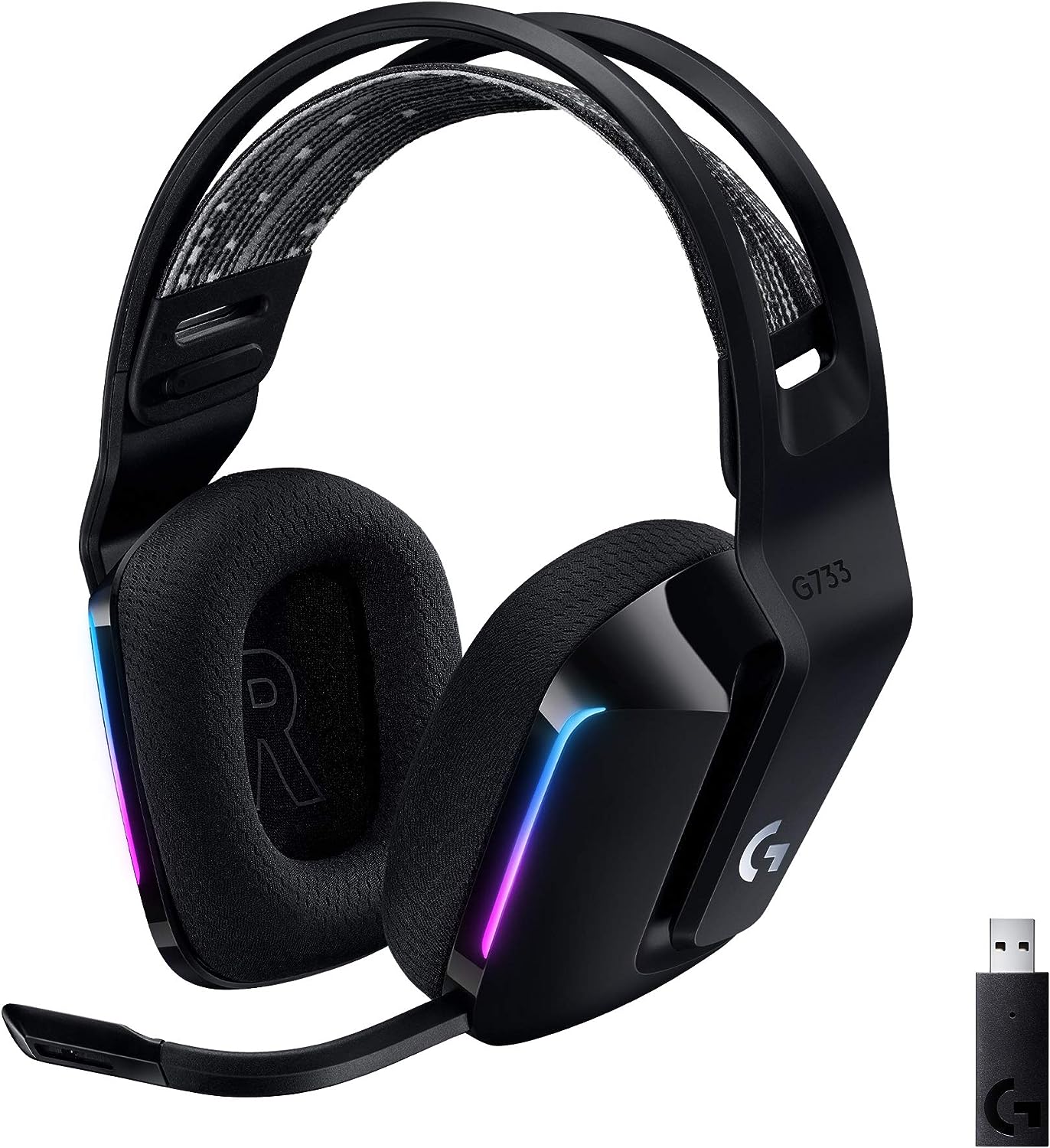 G G733 Logitech LIGHTSPEED Wireless RGB Gaming Headset