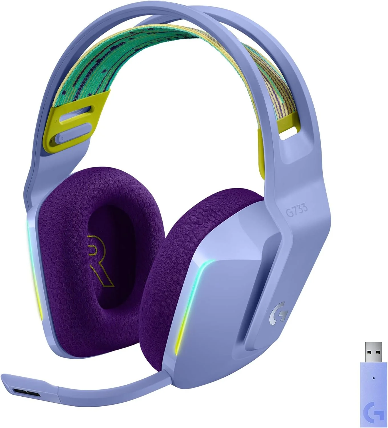 G G733 Logitech LIGHTSPEED Wireless RGB Gaming Headset
