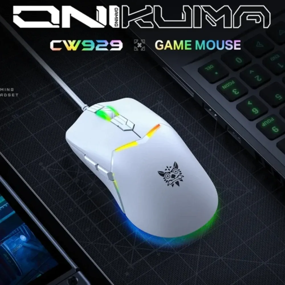 ماوس الألعاب اونيكوما سلكي مع إضاءة RGB- CW929