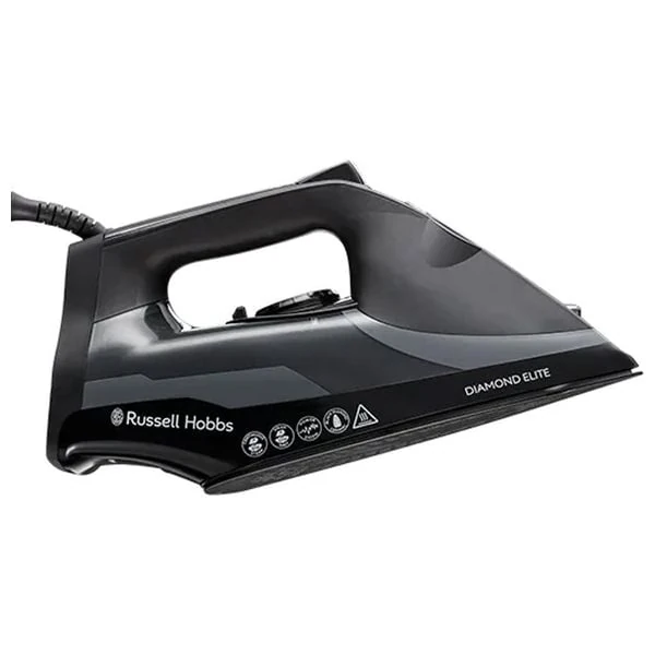  Russell Hobbs Steam Iron - Self-Cleaning System - 3100W - Ceramic Coating - 350ml Water Tank - 3m Cord - Black 
