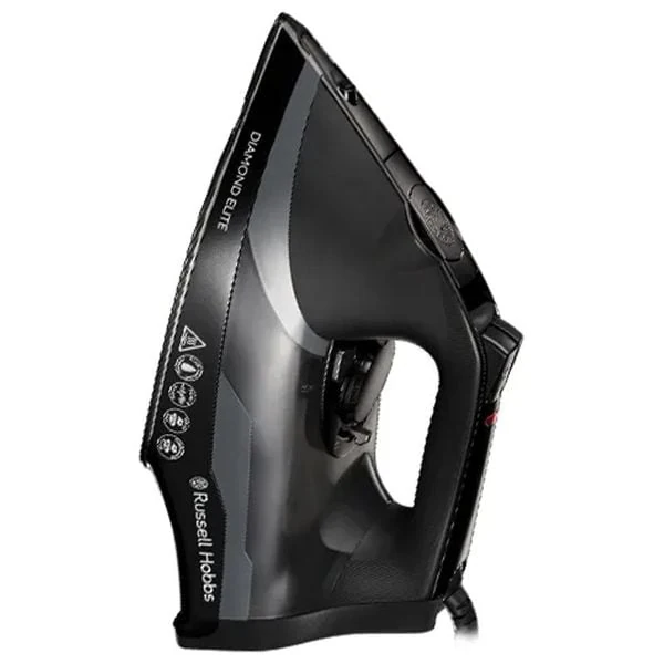  Russell Hobbs Steam Iron - Self-Cleaning System - 3100W - Ceramic Coating - 350ml Water Tank - 3m Cord - Black 