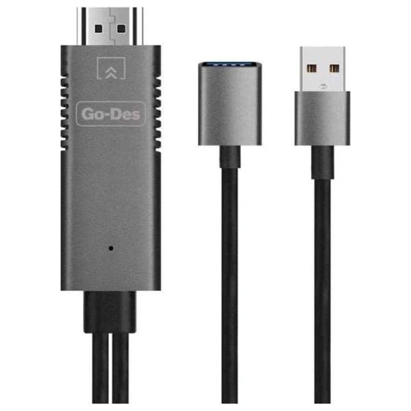  Go-Des - HDTV Cable - 3-in-1 - 1.6 m - Black 