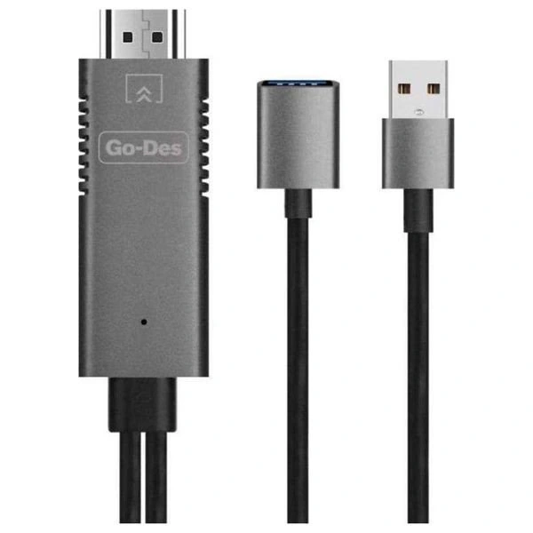  Go-Des - HDTV Cable - 3-in-1 - 1.6 m - Black 