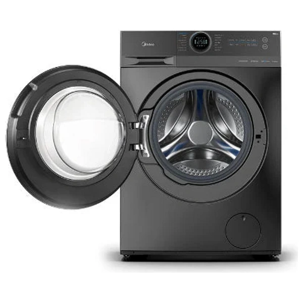 Midea MF200D120WB/T - 12/8Kg - Front Loading Washing Machine & Dryer - Silver + Midea SC861 - Handheld Vacuum Cleaner - White