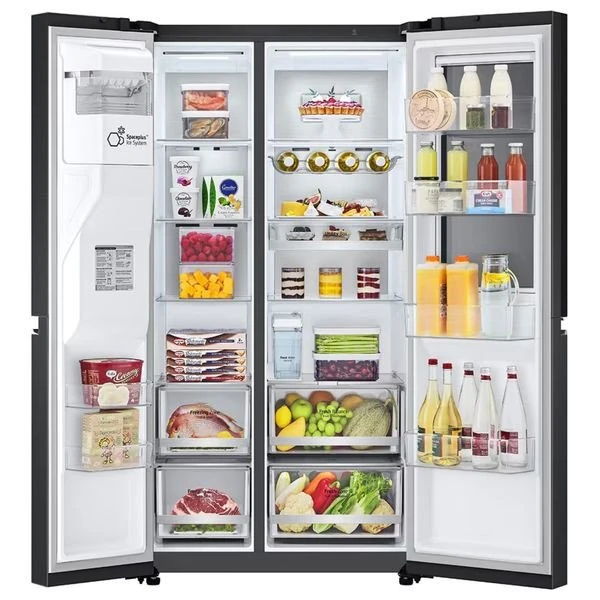  ثلاجة ال جي ذات التصميم الفرنسي - 22 قدم - GCX-287TVAN - اسود 