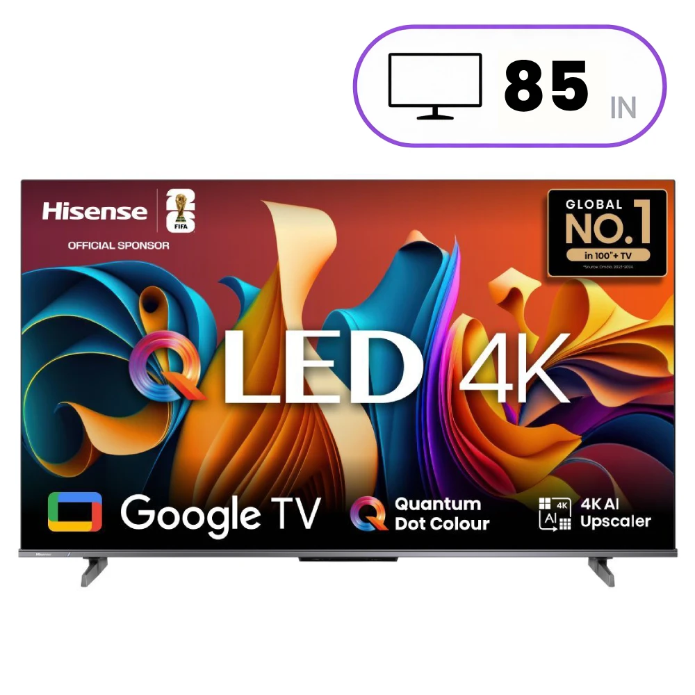 تلفاز هايسنس حجم 85 انج دقة التر 4 كي بمعدل 60 هرتز -85Q6N 