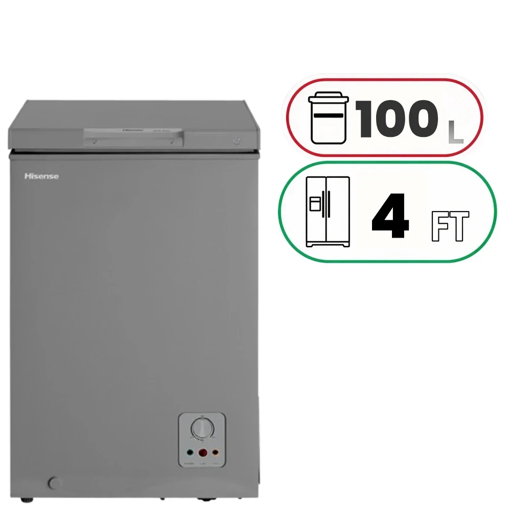 Hisense FC-13DT4 Chest Freezer - 100 L - 3.6 FT - Silver