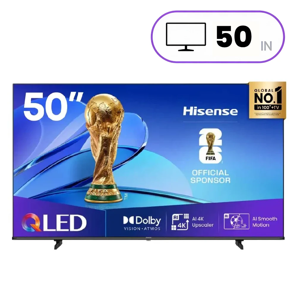 TV Hisense 50 Inch 4K Ultra HD 60 Hz Smart VIDAA TV QLED - 50Q61Q
