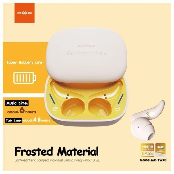  Moxom MX-TW43 - Bluetooth Headphone In Ear - Cream 