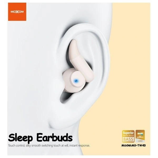  Moxom MX-TW43 - Bluetooth Headphone In Ear - Cream 