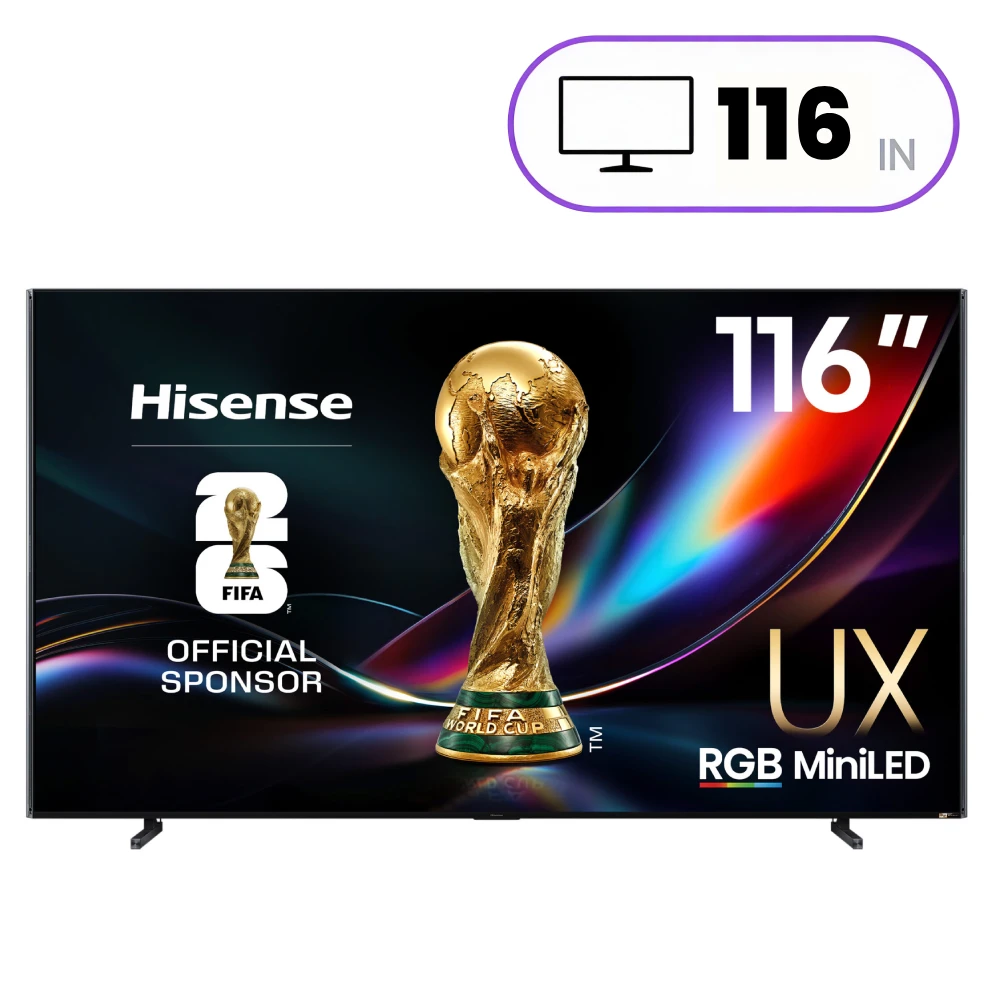 TV Hisense 116UX 116 Inch 4K Ultra HD 165 Hz Smart VIDAA TV RGB Mini LED - 116UX