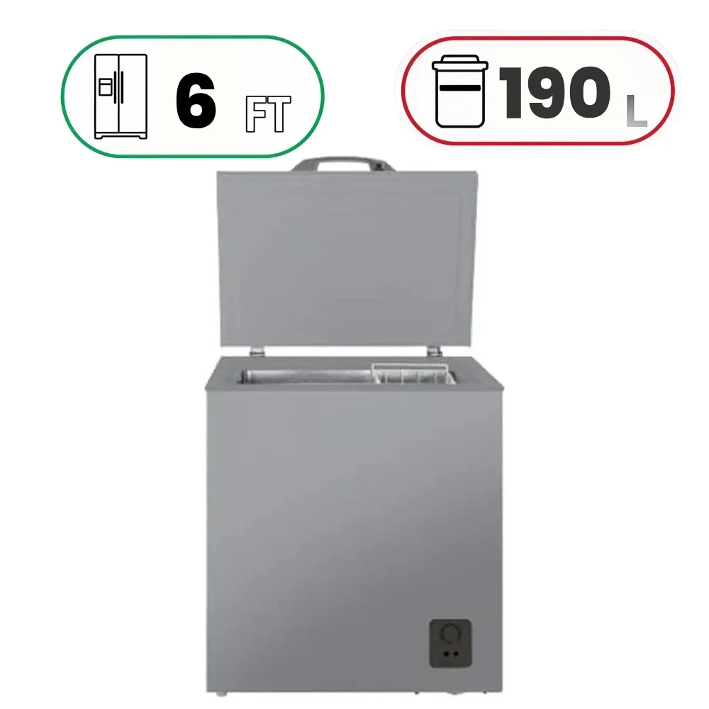 Hisense FC-19DT4 Chest Freezer - 190 L - 5.1 FT - Silver