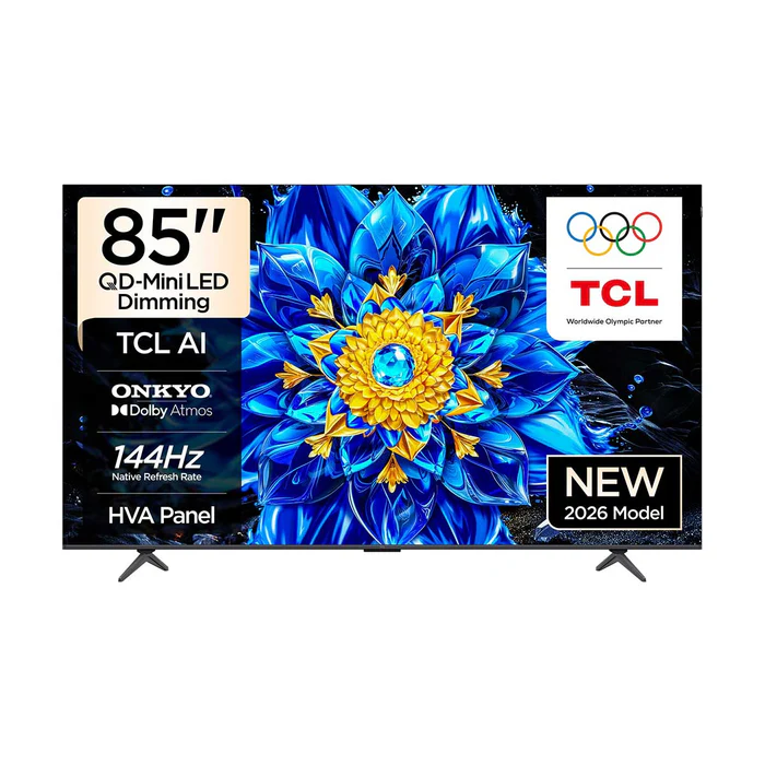 تلفاز تي سي ال مقاس 85 إنش 4K QD-Mini LED 144 هرتز- 85P8L (حجز مسبق)