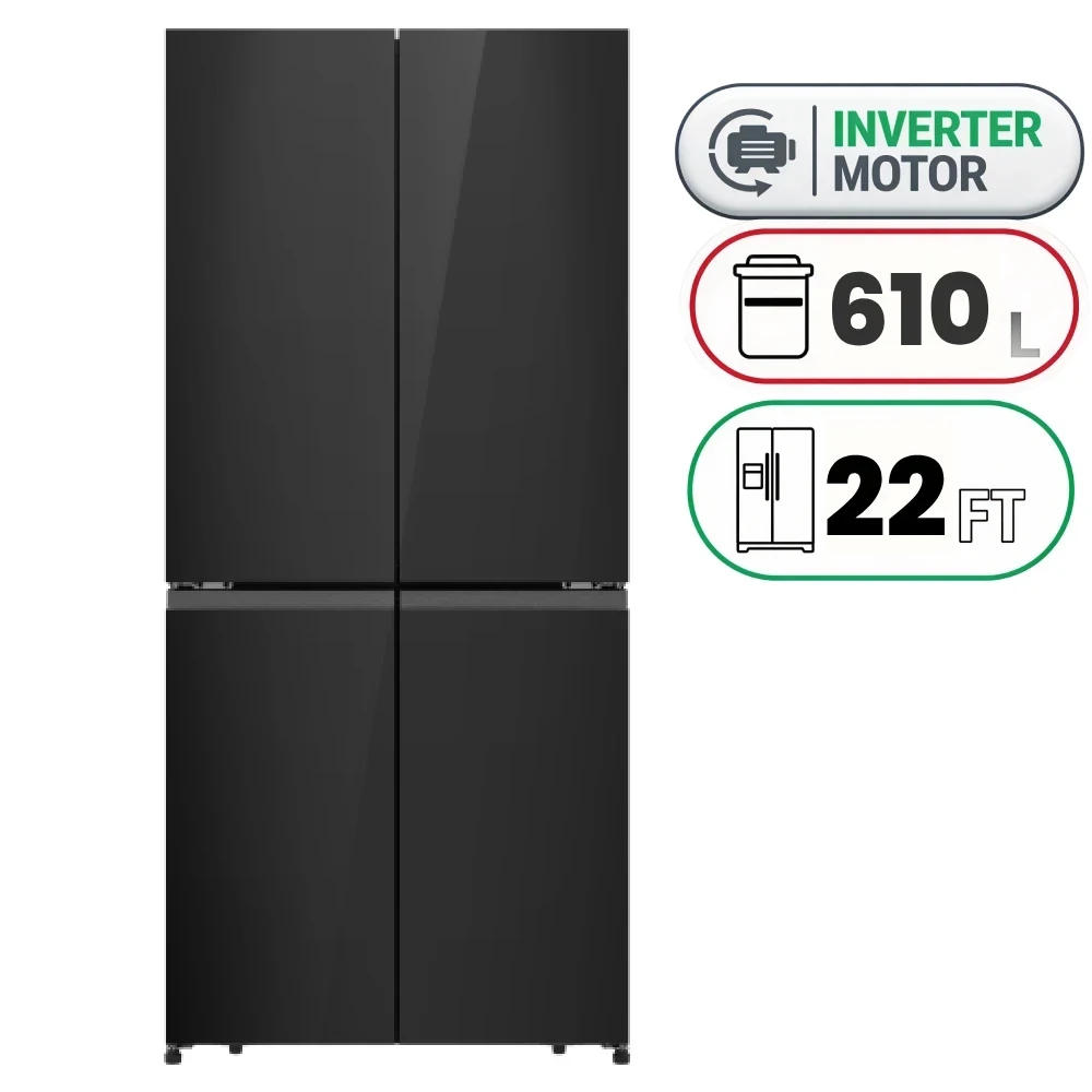 Hisense RQ5G470SBB3 Refrigerator - 610 L - 22 Ft - Inverter - Black