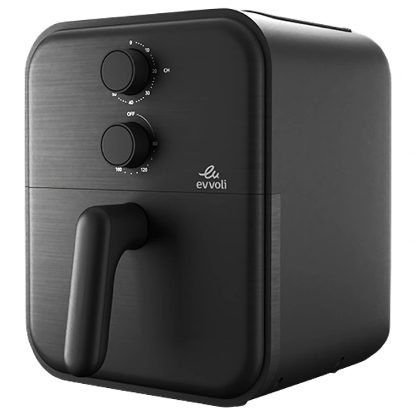  Evvoli EVKA-AF3801B - Air Fryer - 1600W - 4L - 8 Programs - Black 