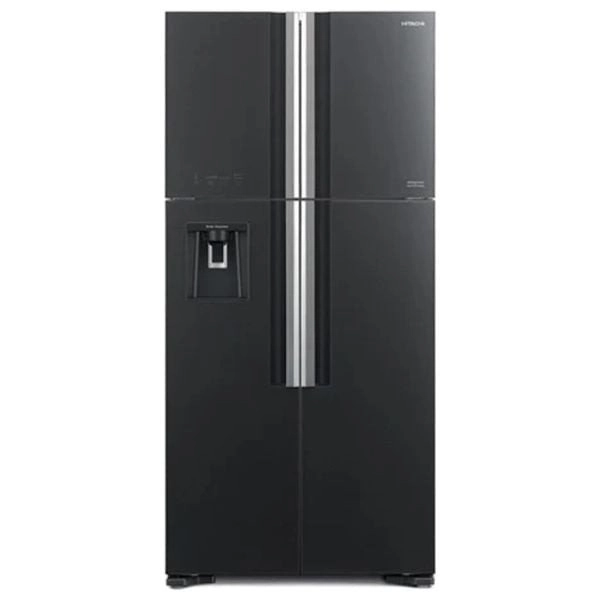 Hitachi R-W760PUQ7-GRD - French Door Refrigerator - 25 Ft - Invertor - Black & White