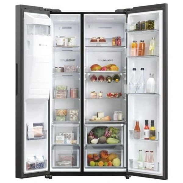 Haier HSW59F18EIPT - 22ft - French Door Refrigerator - Black
