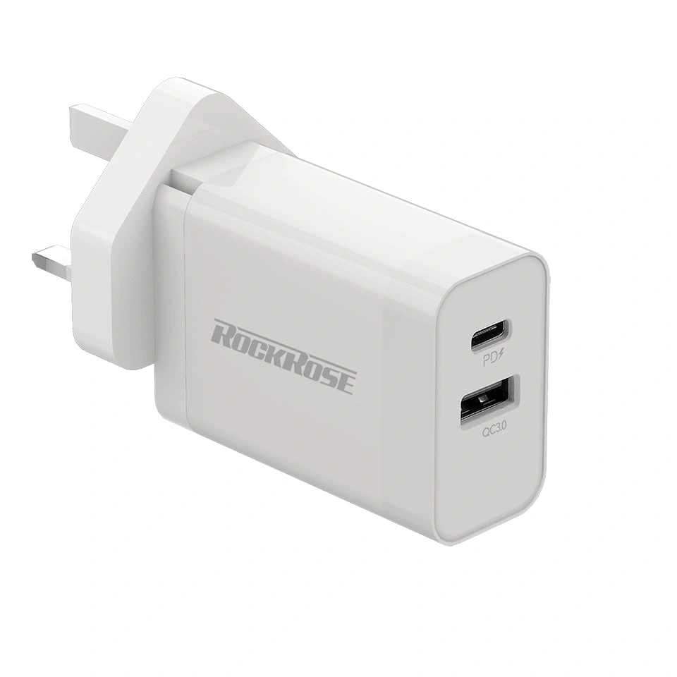 RockRose Casa PQ Pro PD & QC 3.0 2-Port Travel Charger