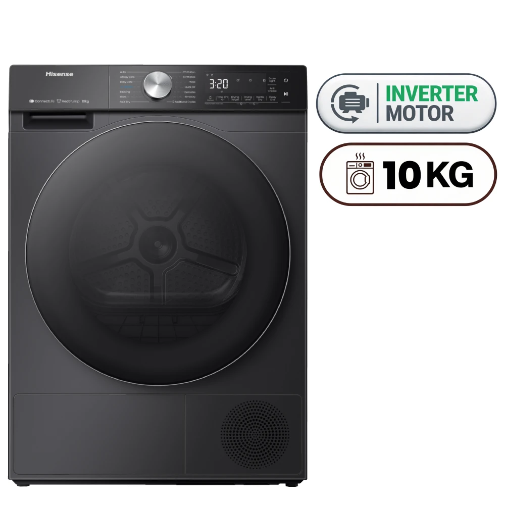 Heat Pump Dryer Hisense 10 kg - Inverter - DH5S102BB