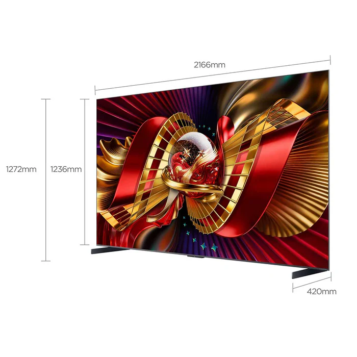 تلفزيون تي سي ال قياس 98 بوصة SQD-Mini LED بدقة 4K ومعدل تحديث 98C8L -144Hz (حجز مسبق)