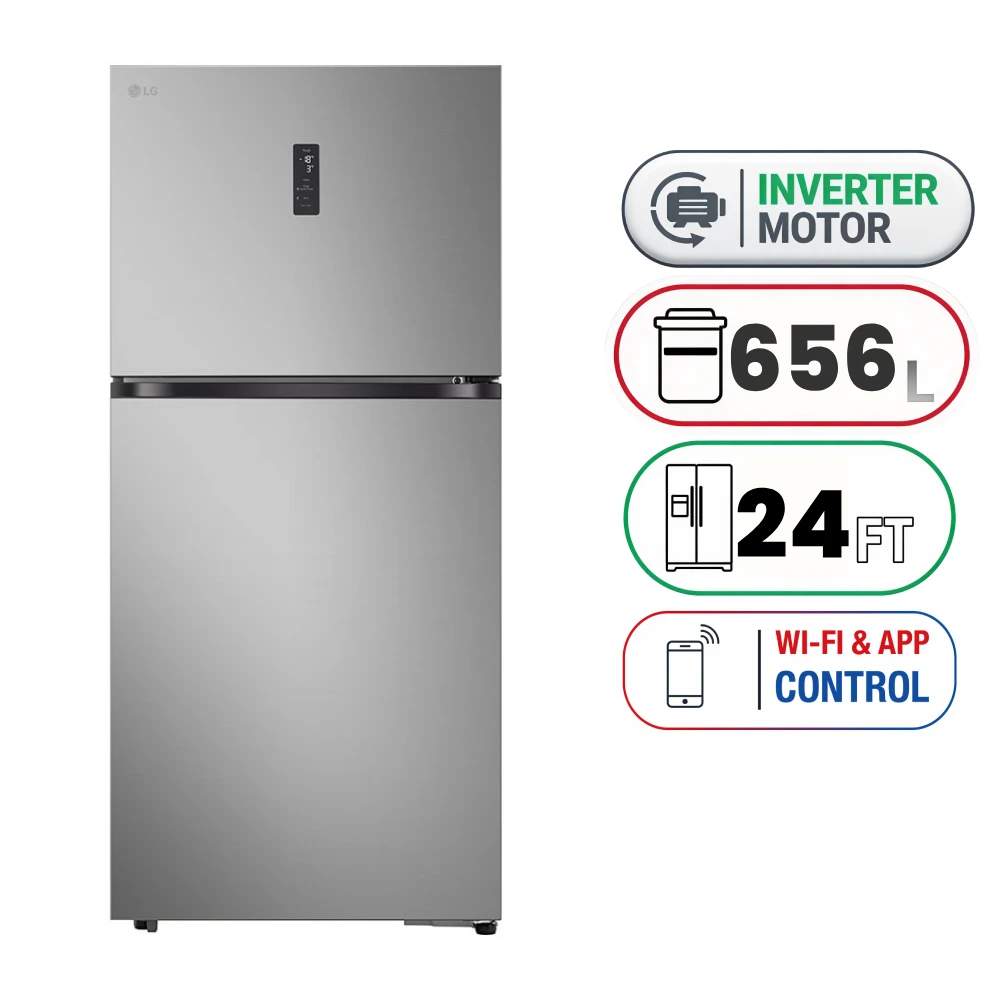  Large Double Door Refrigerator LG 656 L 24 Ft Inverter -GRF-862BVLB