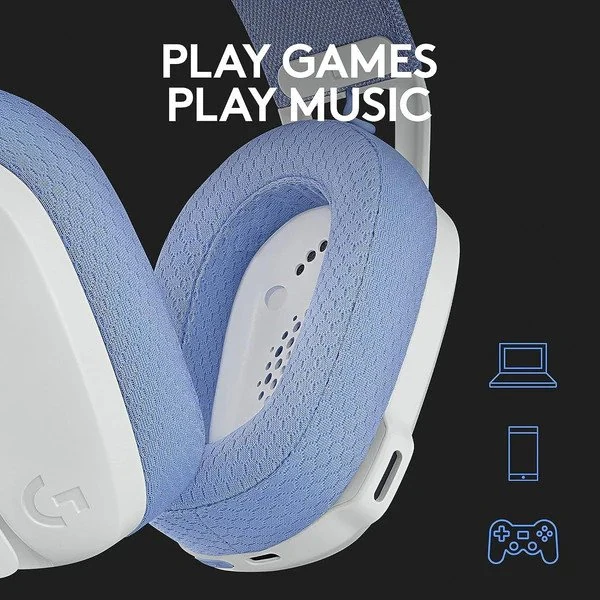 سماعة الألعاب Logitech G435 اللاسلكية خفيفة الوزن (Bluetooth + LIGHTSPEED)