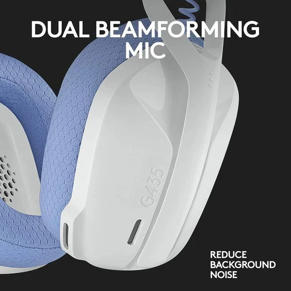 سماعة الألعاب Logitech G435 اللاسلكية خفيفة الوزن (Bluetooth + LIGHTSPEED)