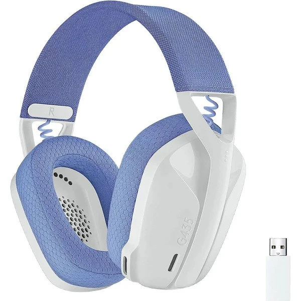 سماعة الألعاب Logitech G435 اللاسلكية خفيفة الوزن (Bluetooth + LIGHTSPEED)