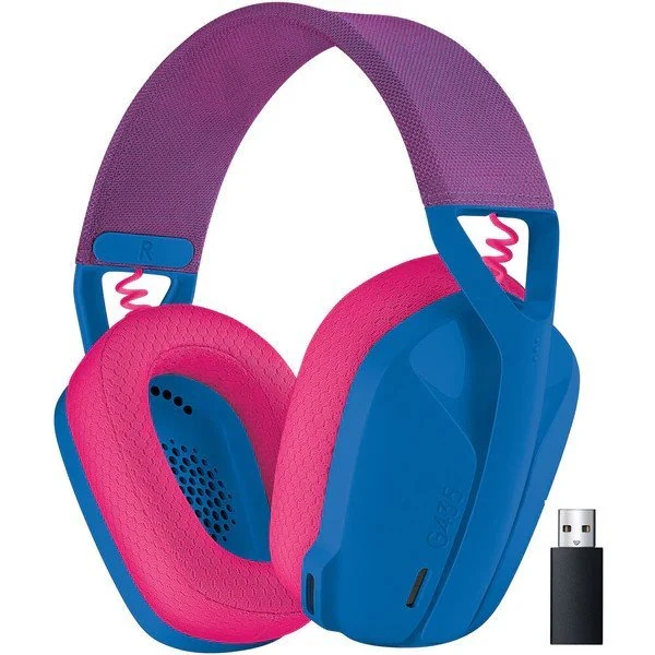 سماعة الألعاب Logitech G435 اللاسلكية خفيفة الوزن (Bluetooth + LIGHTSPEED)