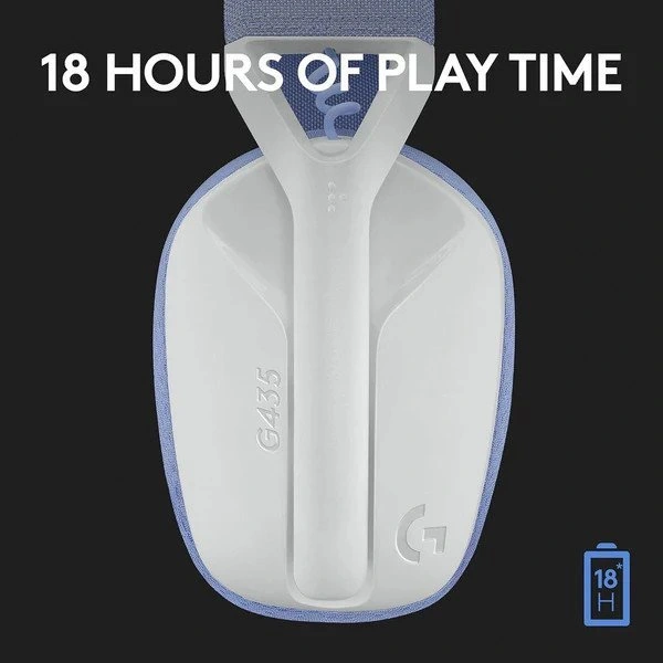 سماعة الألعاب Logitech G435 اللاسلكية خفيفة الوزن (Bluetooth + LIGHTSPEED)