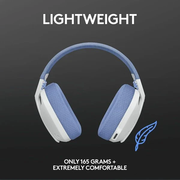 سماعة الألعاب Logitech G435 اللاسلكية خفيفة الوزن (Bluetooth + LIGHTSPEED)