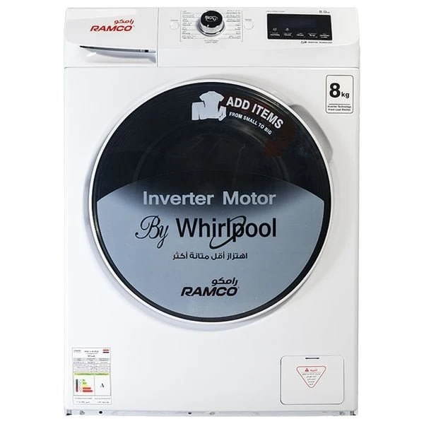 Ramco RM-HF8012W - 8Kg - Front Loading Washing Machine - White