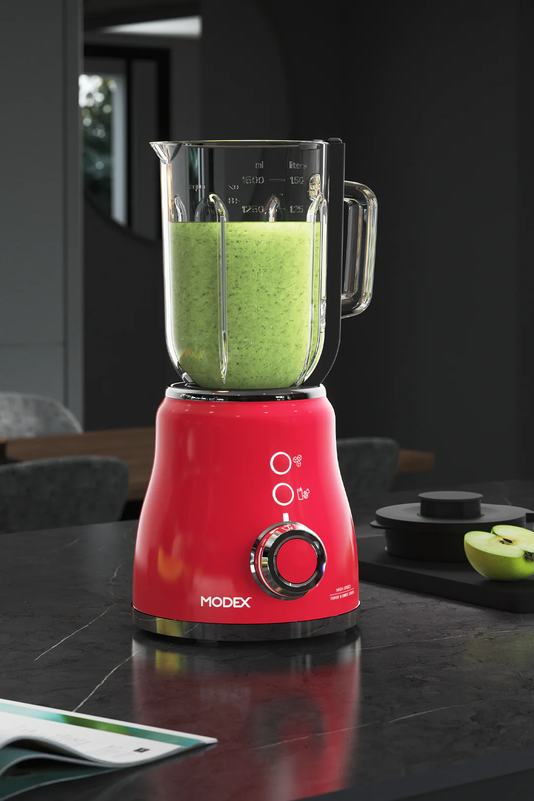 BLENDER MODEX 1000W , 1.5L GLASS BLENDER 