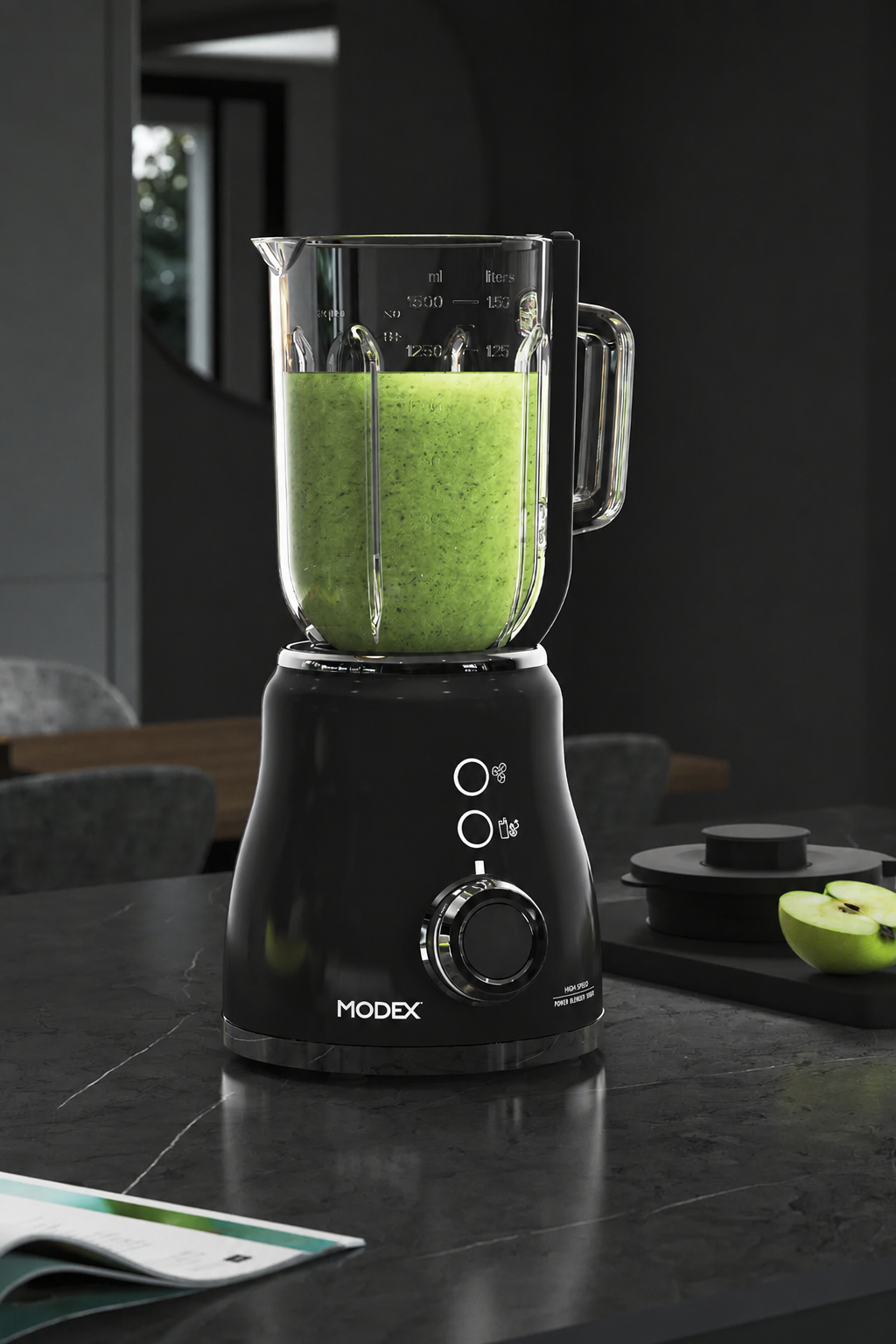 BLENDER MODEX 1000W , 1.5L GLASS BLENDER 