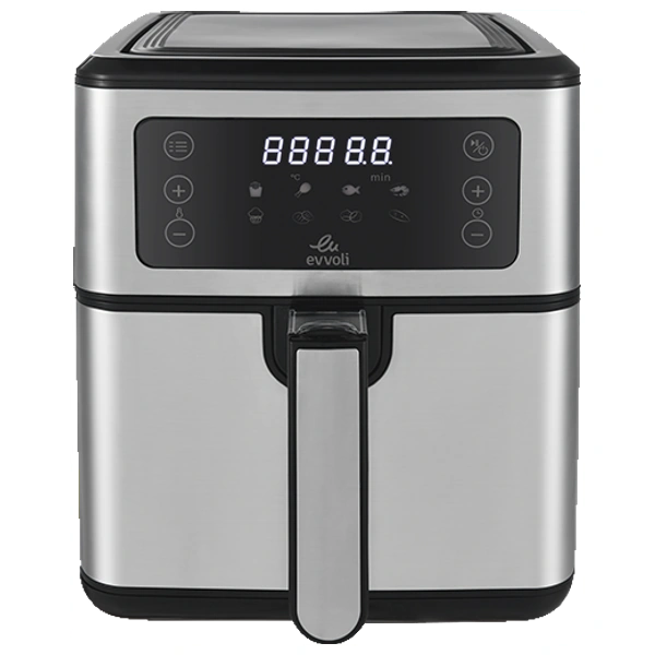  ايفولي قلاية هوائية - 1700 واط - 5.5 لتر  - 8 برامج - EVKA-AF5508D - فضي 