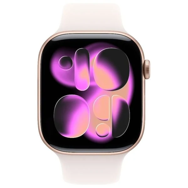 Apple Watch Series 11 46mm GPS Rose Gold Aluminum - Sport Band Light Blush - M/L
