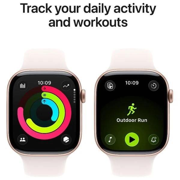Apple Watch Series 11 46mm GPS Rose Gold Aluminum - Sport Band Light Blush - M/L