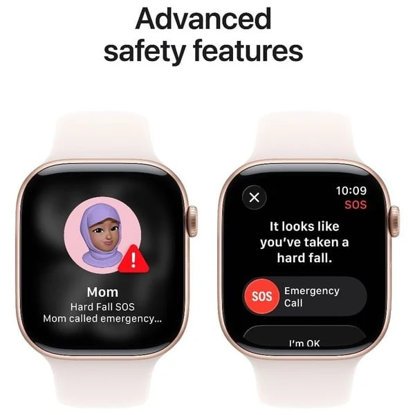 Apple Watch Series 11 46mm GPS Rose Gold Aluminum - Sport Band Light Blush - M/L