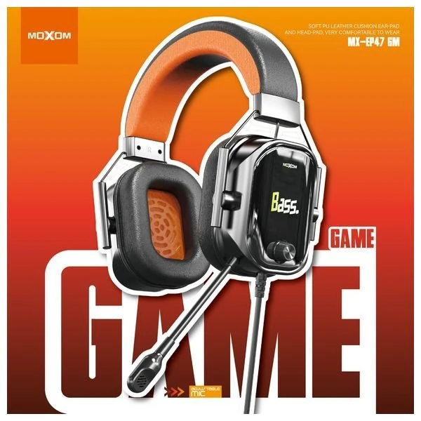  Moxom MX-EP47GM - Over Ear Headphones - Black 