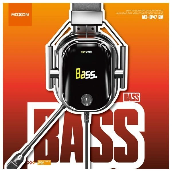  Moxom MX-EP47GM - Over Ear Headphones - Black 