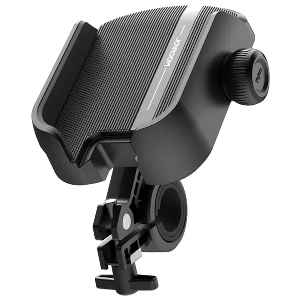  Joyroom Bicycle Phone Holder - Secure Double Locking Mount - Anti-Shake Design - Ideal for Filming While Riding - Black 