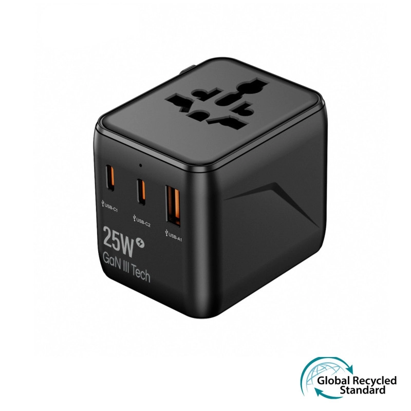 Universal Adapter 25W 5-in-1 for 190 Countries