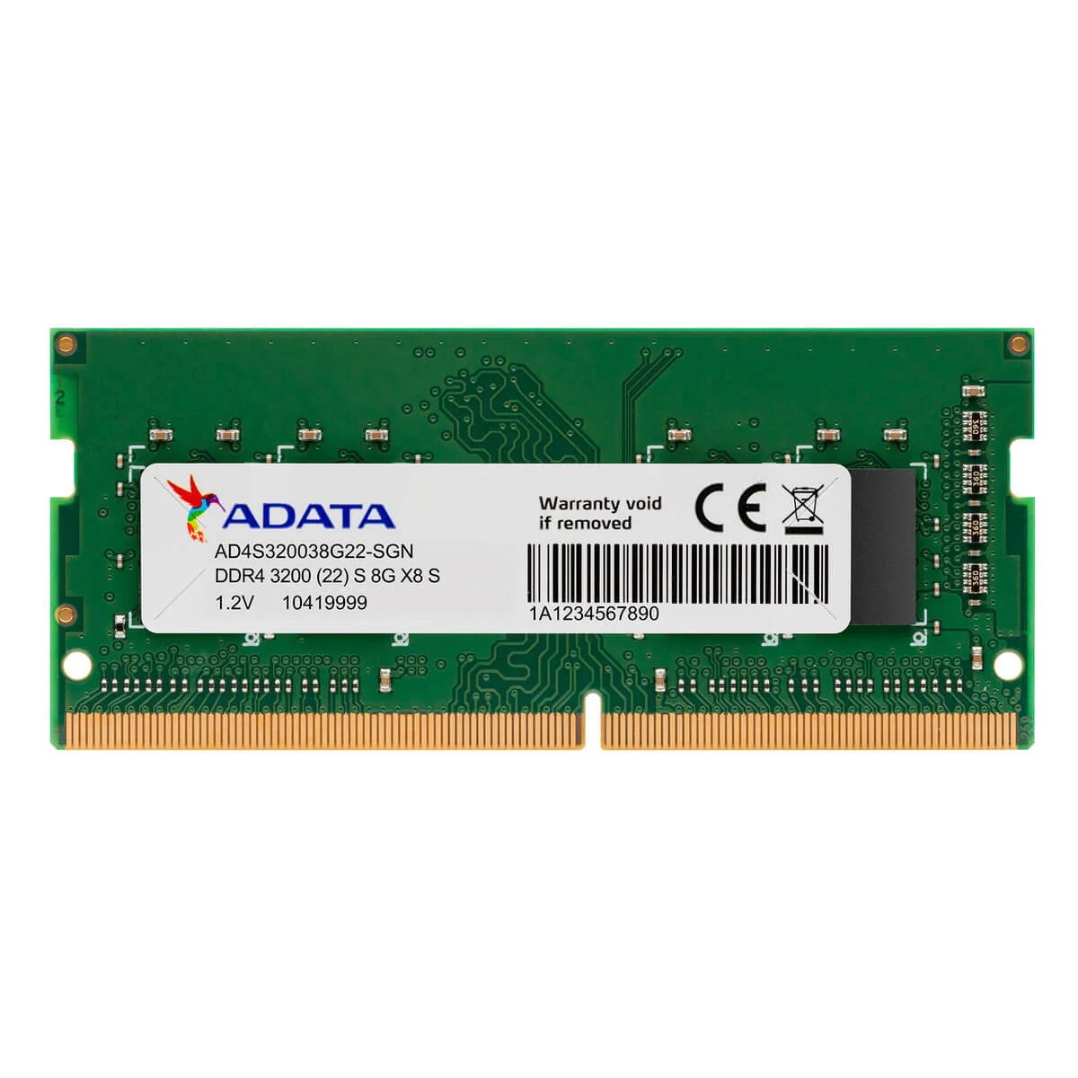بطاقة ذاكرة لابتوب اداتا بسعة 8جيجابايت  -3200MHZ