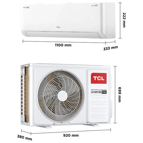  سبلت تي سي ال جداري - 2 طن - TAC-24CHSA/TPB - انفيرتر - 6 مراحل تحكم تلقائي بالامبير - ابيض 
