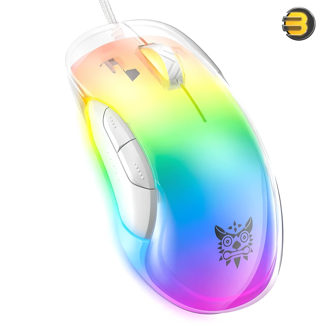 ماوس اونيكوما بإضاءة RGB بدقة 12800DPI و7 أزرار سلكية CW925