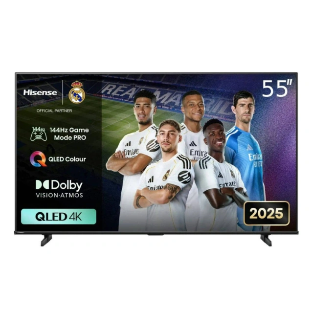 Hisense 55Q71Q QLED Television - 55 Inch - 4K Ultra HD - 144 Hz - Smart VIDAA TV - HDR - HDMI 2.1 - Black