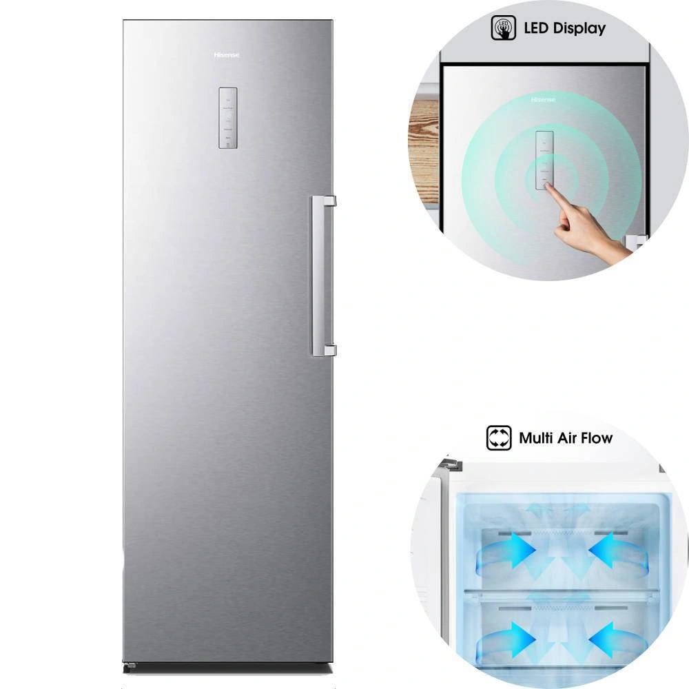 Hisense FV356N4ASU Standing Freezer - 356 L - 12.7 FT - Inverter - Silver