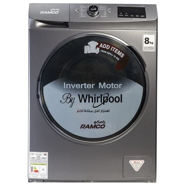 Ramco RM-HF8012G - 8Kg - Front Loading Washing Machine - Gray