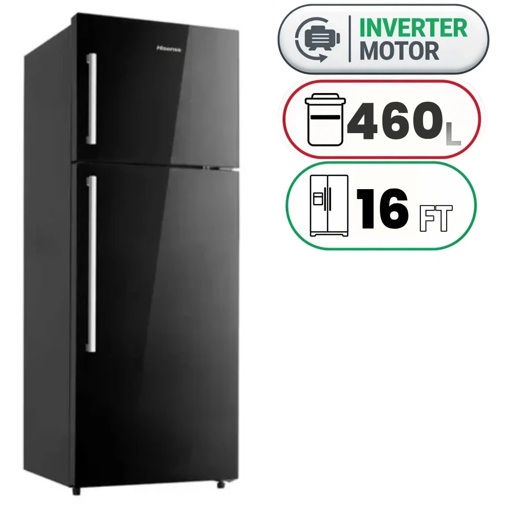 Hisense RT520D4AGB Refrigerator - 460 L - 16 Ft - Inverter - Black